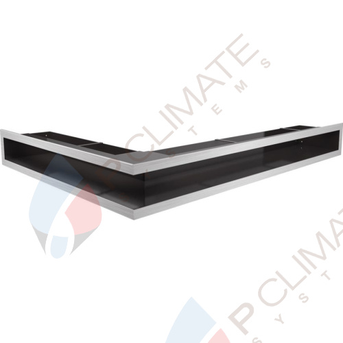 Люфт угловая правая стальная 90