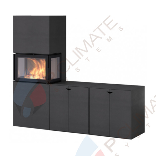 Печь-камин Nordpeis Box Black + топка N-20U