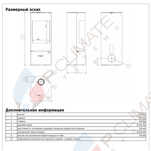Камин-печь Nagano I (ABX), черная сталь Камин-печь Nagano I (ABX), черная сталь