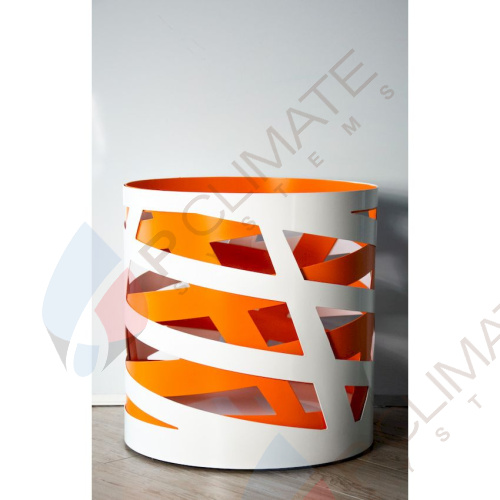 Дровница Saturn, бело-оранжевая