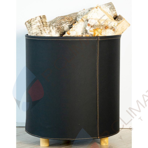 Дровница Tallin, экокожа черная