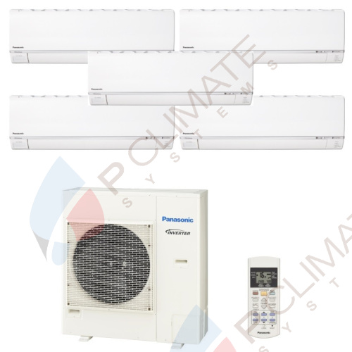 Мульти сплит система Panasonic CS-E7RKDW+CS-E9RKDWx3+CS-E18RKDW / CU-5E34PBD Мульти сплит система Panasonic CS-E7RKDW+CS-E9RKDWx3+CS-E18RKDW / CU-5E34PBD