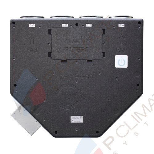 Приточно-вытяжная установка с рекуперацией тепла и сохранением влаги Zenit 350 Heco E 1.5 кВт